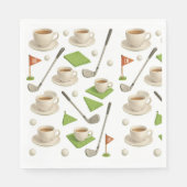 Golf Tron und Kaffee mit Fahne Serviette (Vorderseite)