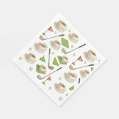 Golf Tron und Kaffee mit Fahne Serviette (Ecke)