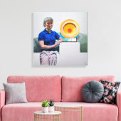 Golf Trophy - überzogene Canvas Art Print Leinwanddruck (Insitu (Wohnzimmer))