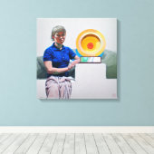 Golf Trophy - überzogene Canvas Art Print Leinwanddruck (Insitu (Holzboden))