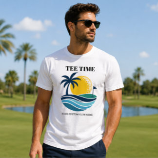 Golf Tropischer Palmbaum Sonnenuntergang Ihr benut T-Shirt
