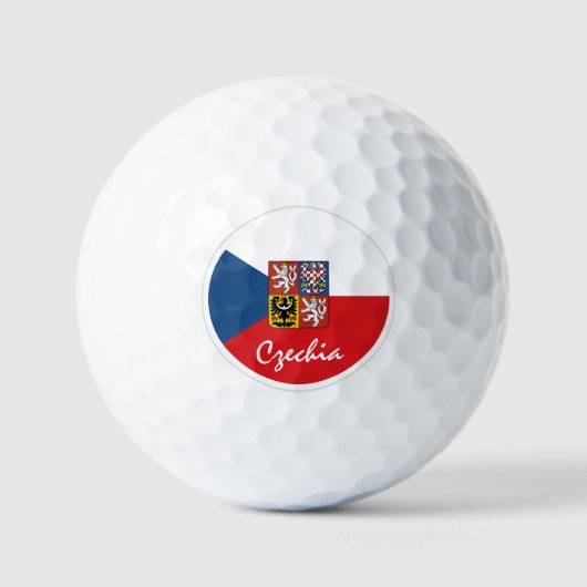 Golf Tschechen & Tschechische Republik Flagge / Go Golfball (Vorderseite)