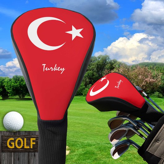 Golf Türkei & Türkische Flagge / Golf Clubs Abdeck Golf Headcover