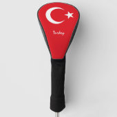 Golf Türkei & Türkische Flagge / Golf Clubs Abdeck Headcover (Vorderseite)