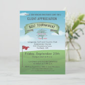 Golf Turnier der Firma Corporate Company Einladung (Stehend Vorderseite)