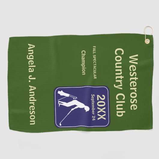 Golf 🏌 Turnier Preis Golfhandtuch (Horizontal)