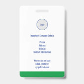 Golf Turnier Security Media Pass Ausweis (Rückseite)