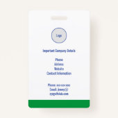 Golf Turnier Security Media Pass Ausweis (Rückseite)