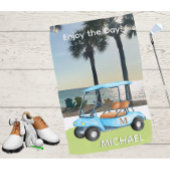 Golf Typ Golf Cart Beach Monogramm Name Golfhandtuch