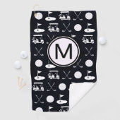 Golf Typ Stilvolle Golf Design Custom Monogram Golfhandtuch (Insitu)
