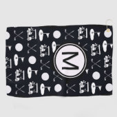 Golf Typ Stilvolle Golf Design Custom Monogram Golfhandtuch (Horizontal)
