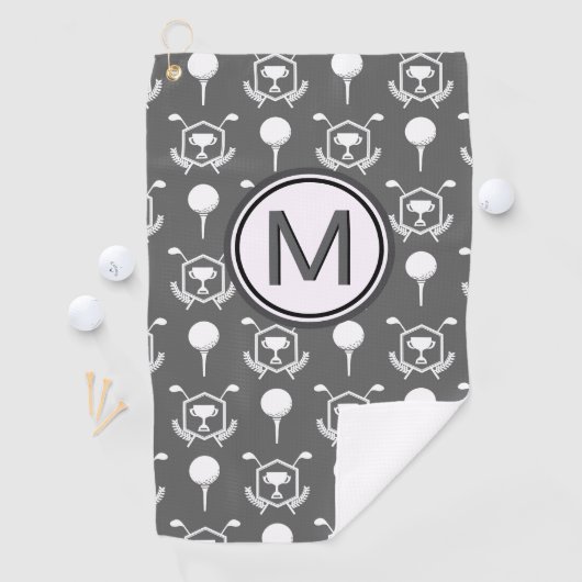 Golf Typ Stilvolle Golf Design Custom Monogram Golfhandtuch (Insitu)