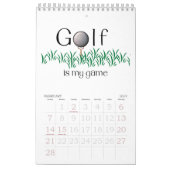 GOLF-Typografie 2025 Hängebauer Kalender (Feb 2027)