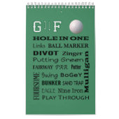 GOLF-Typografie 2026 Wandhängend Kalender (Titelbild)