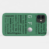 GOLF-Typografie Case-Mate iPhone Hülle (Rückseite (Horizontal))