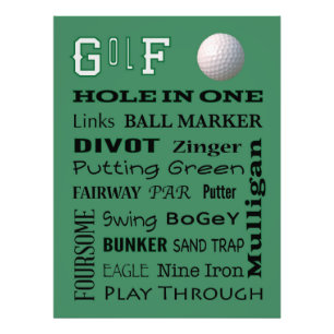GOLF-Typografie Fotodruck