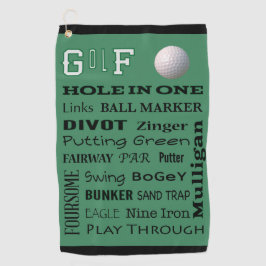 GOLF-Typografie für den Avid Golfer Golfhandtuch