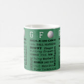 GOLF-Typografie für den Avid Golfer Kaffeetasse (Mittel)