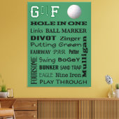 GOLF-Typografie Leinwanddruck (Insitu (Wohnzimmer))