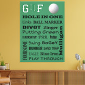 GOLF-Typografie Leinwanddruck (Insitu (Wohnzimmer))