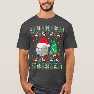 Golf Uggli Christmas Sweater Golf Player Xmas Ligh T-Shirt