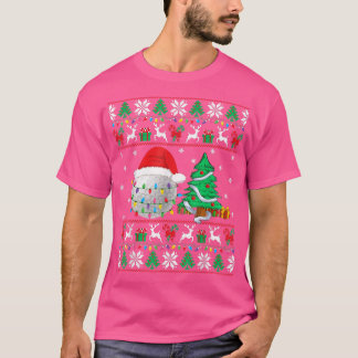 Golf Uggli Christmas Sweater Golf Player Xmas Ligh T-Shirt