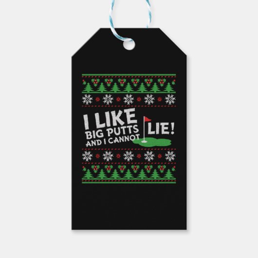 Golf Ugly Christmas Geschenkanhänger (Vorderseite)