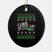 Golf Ugly Christmas Keramik Ornament (Links)