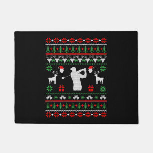Golf Ugly Christmas Sweater Fußmatte