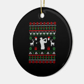 Golf Ugly Christmas Sweater Keramik Ornament (Links)