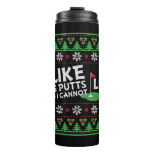 Golf Ugly Christmas Thermosbecher