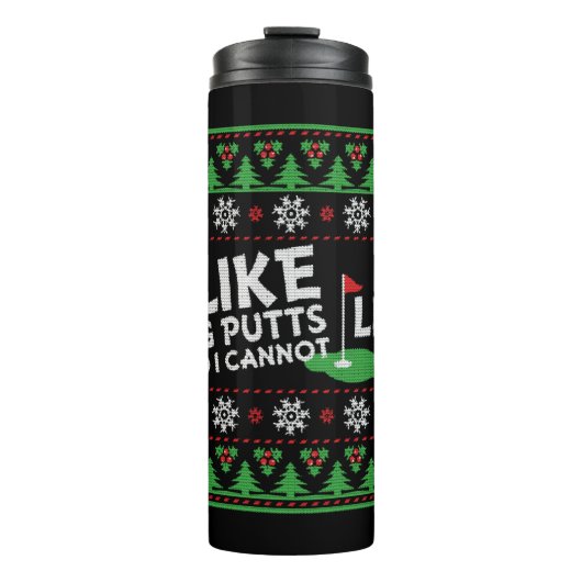 Golf Ugly Christmas Thermosbecher (Vorderseite)