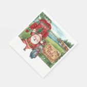 Golf Ugly Sweater Christmas Party  Serviette (Ecke)