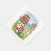 Golf Ugly Sweater Christmas Party Serviette (Ecke)