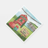 Golf Ugly Sweater Christmas Party Serviette (Ecke)