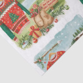 Golf Ugly Sweater Christmas Party with Santa Claus Seidenpapier (Detail)