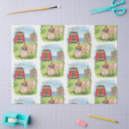 Golf Ugly Sweater Christmas Party with Santa Claus Seidenpapier