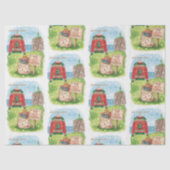 Golf Ugly Sweater Christmas Party with Santa Claus Seidenpapier (Vorderseite)