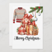 Golf Ugly Sweater Thema für Golfer Weihnachten (Vorne/Hinten)