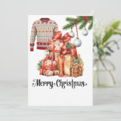 Golf Ugly Sweater Thema für Golfer Weihnachten (Stehend Vorderseite)