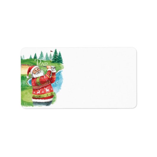 Golf Ugly Sweater Thema für Golfer Weihnachten Adressaufkleber (Vorne)