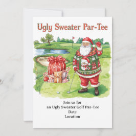 Golf Ugly Sweater Weihnachtskarte Party Einladung