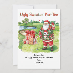 Golf Ugly Sweater Weihnachtskarte Party Einladung