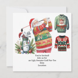 Golf Ugly Sweater Weihnachtskarte Party Einladung