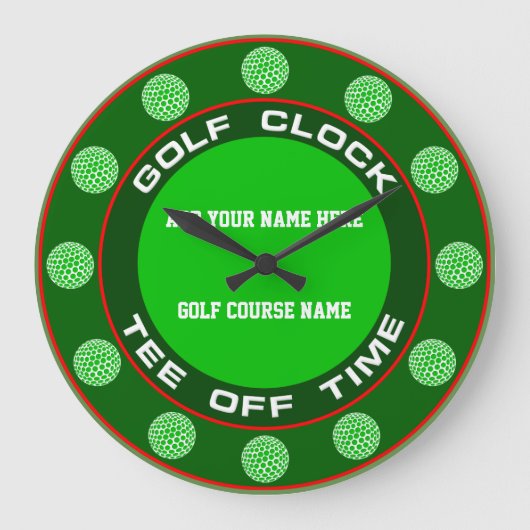 Golf-Uhr Große Wanduhr (Vorderseite)