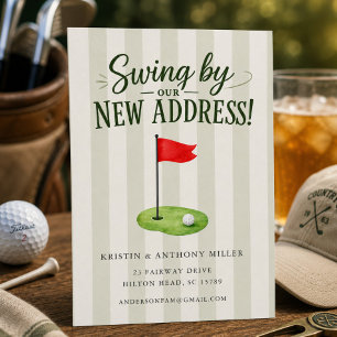 Golf Umzugsankündigung   Besuchen Sie unsere neue  Einladung