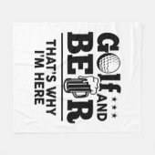 Golf und Bier Deshalb bin ich hier Fleecedecke (Vorderseite (Horizontal))