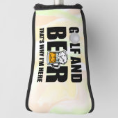 Golf und Bier deshalb bin ich hier Golf Headcover (Rotieren 90)