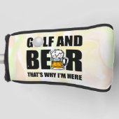 Golf und Bier deshalb bin ich hier Golf Headcover (Vorderseite)