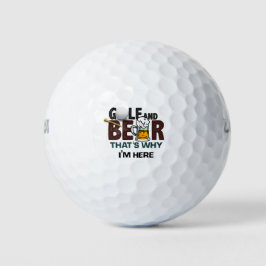 Golf und Bier deshalb bin ich hier Golfball